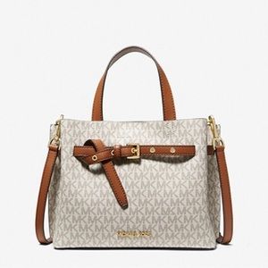 Michael Kors Emilia Small Satchel Vanilla